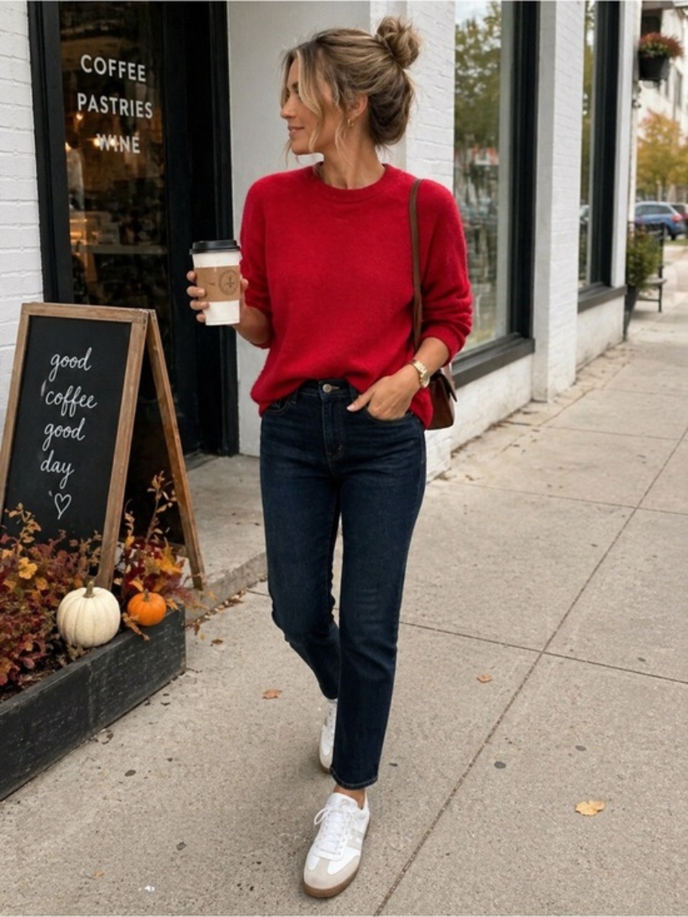 J.Crew Red Merino Alpaca Crewneck Sweater M Cozy Classic